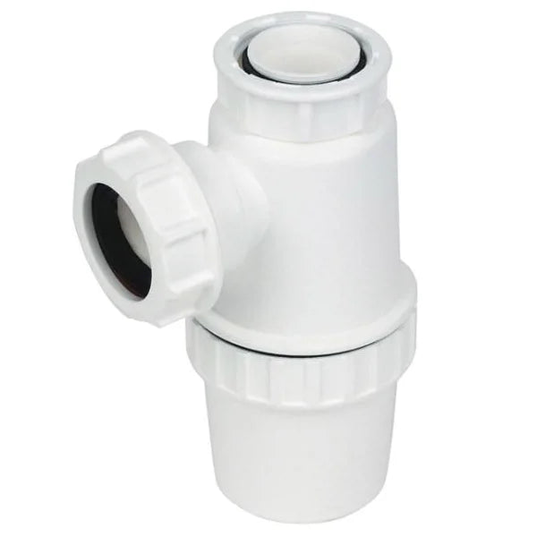 White Easy-Flow Bottle Trap 32mm