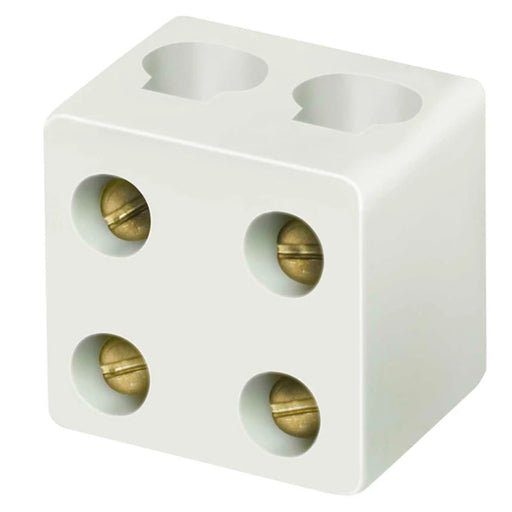 Connector Double Pole 15A Porcelain Non Inflammable
