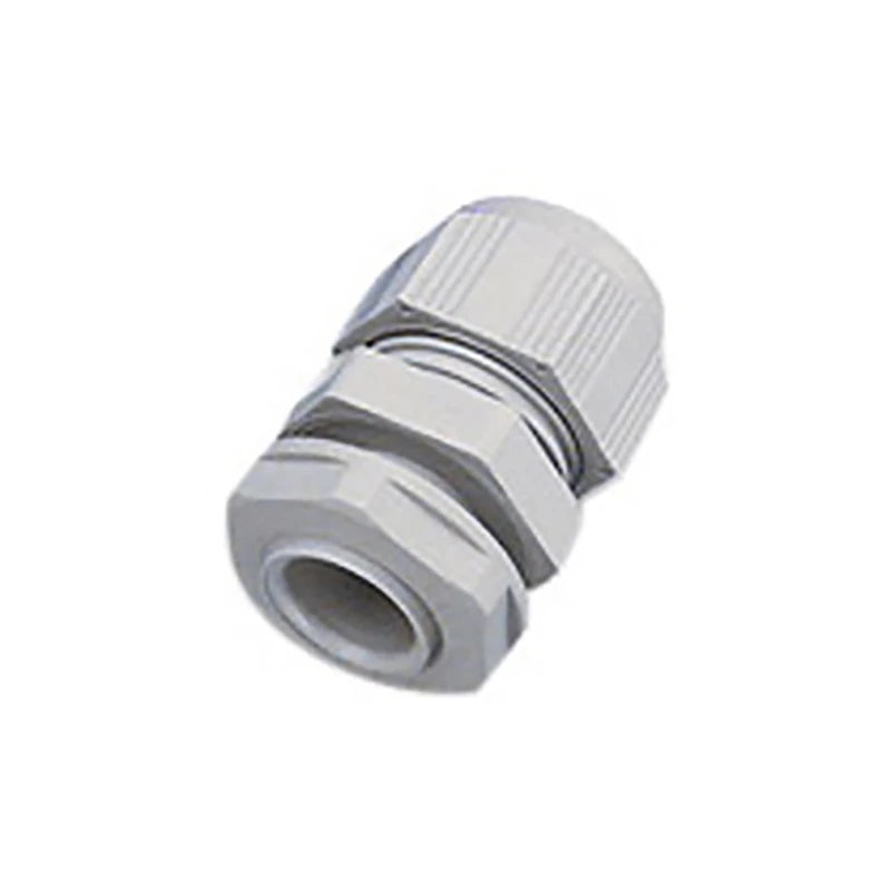 Dome Top Stuffing Gland 20mm IP68 Nylon Grey for 6-12mm Dia Cables C/W Locknut [Pack=10]