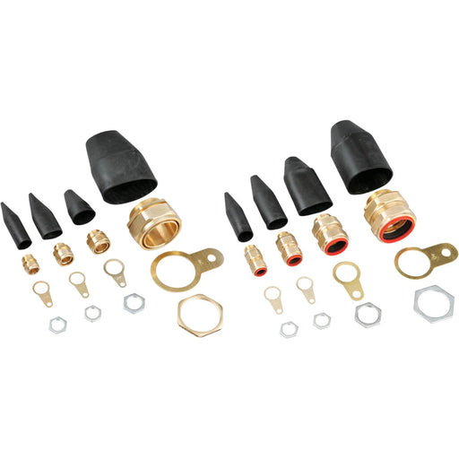 Armoured Cable Gland Pack Indoor BW20S C/W Locknut, Earth Tag+PVC Shroud (KIT2)