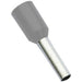 2.5mm² Pre-Insulated Crimp Bootlace Ferrule 8mm Grey
