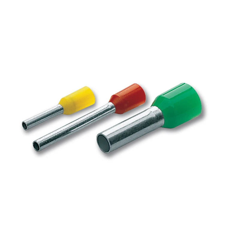 0.75mm² Pre-Insulated Crimp Bootlace Ferrule 8mm White
