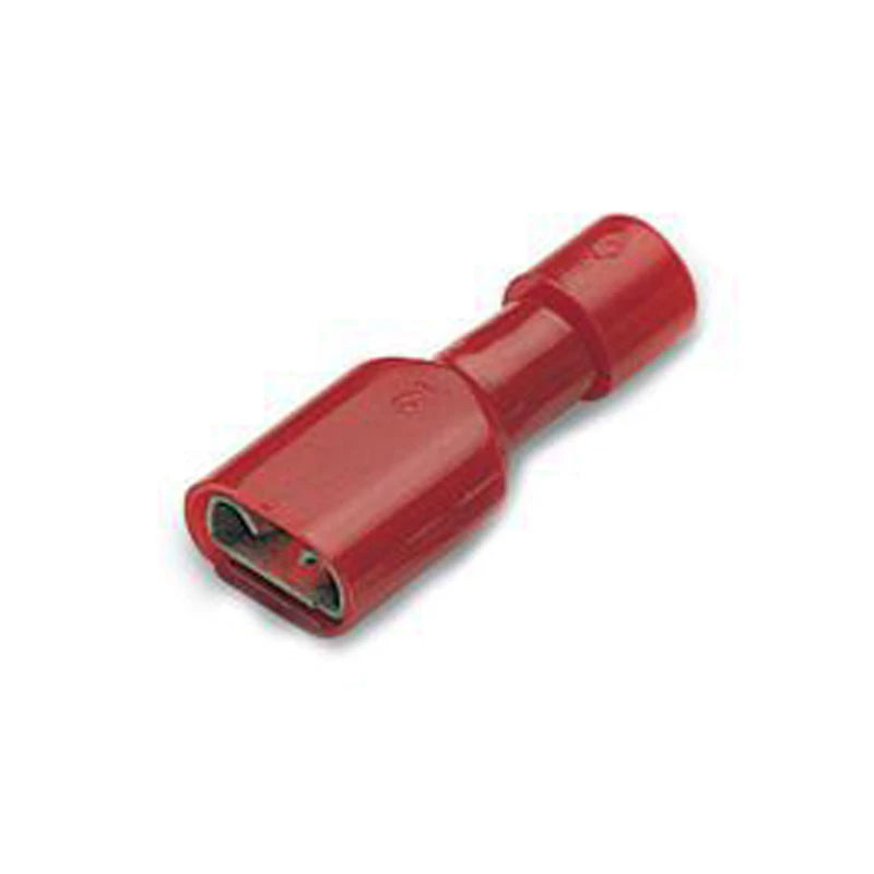 0.25-1.5mm² Fully Insulated Disconnect Terminal 6.35 X 0.8mm Red
