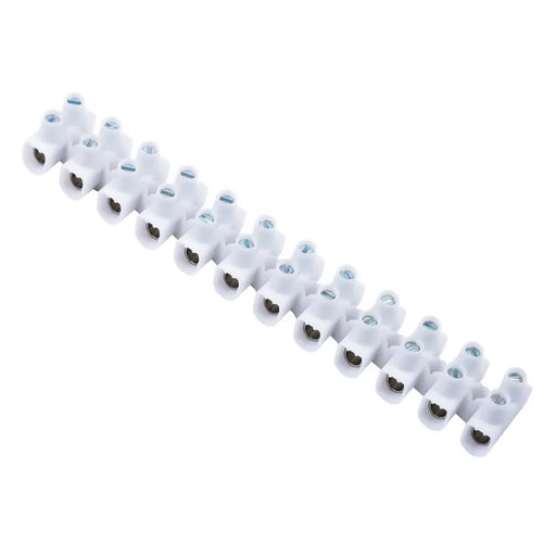 Connector Strip Snap Off Screw Terminal 12 Way 5A White
