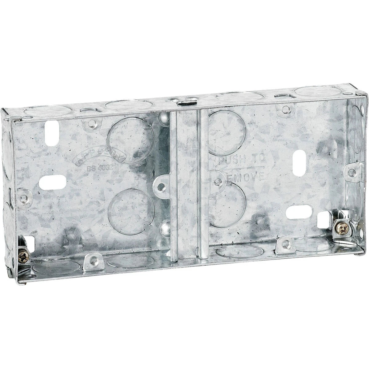 Mounting Box Flush Dual 2 x 1 Gang 25mm Depth Galvanised — Trade ...