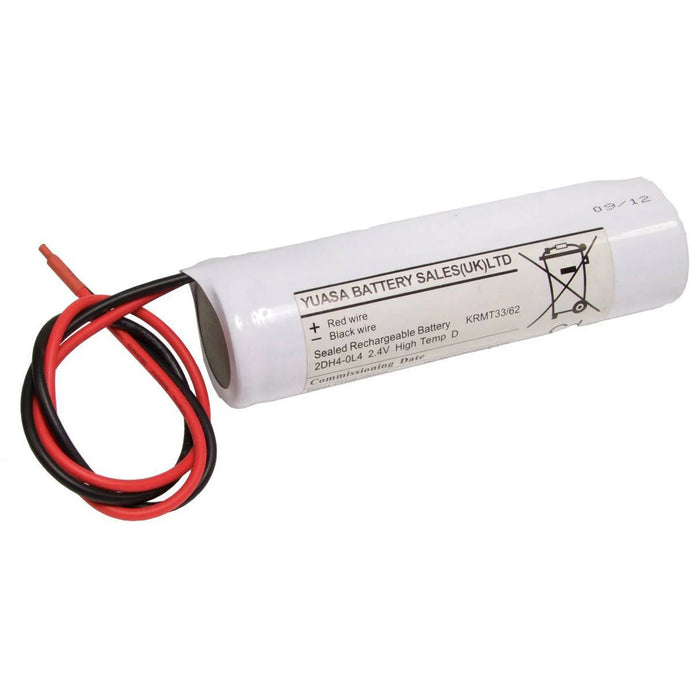 Battery 2Cell Stick D Nickel Cadmium 2.4V 4Ah Leads