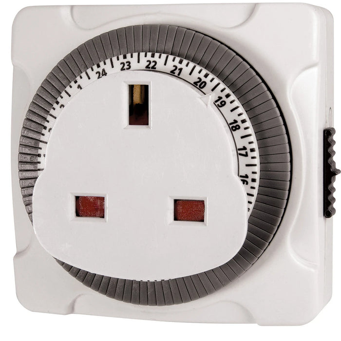 Clock Plug Inlet Time Clock Plug-In 13A Mechanical 24 Hour — Trade Superstore Online
