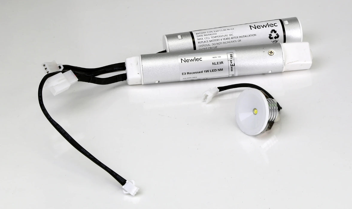 Bulkhead LED Recessed Circular Emergency Non Maintained 1W