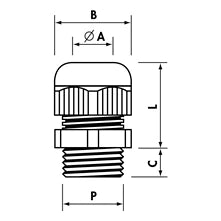 M40X1.5 Polyamide Pa6.6 Extended Thread Cable Gland Black