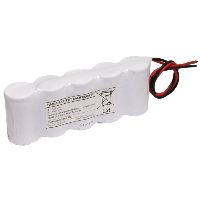 5Cell D 6.0V 4Ah H/Temp Side By Side+Wires