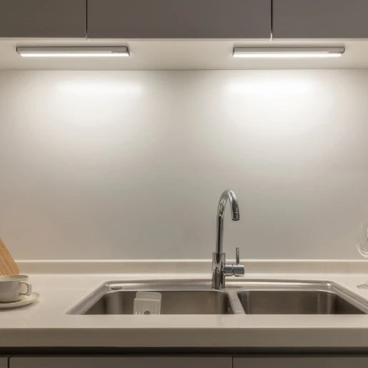 Sensorlux Cabinet Wardrobe Light 350Mm 150Lm 3000K With Ir Hand Wave Sensor Dimmable Rechargeable Battery