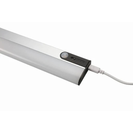 Sensorlux Cabinet Wardrobe Light 261Mm 100Lm 3000K With Pir Sensor Rechargeable Battery