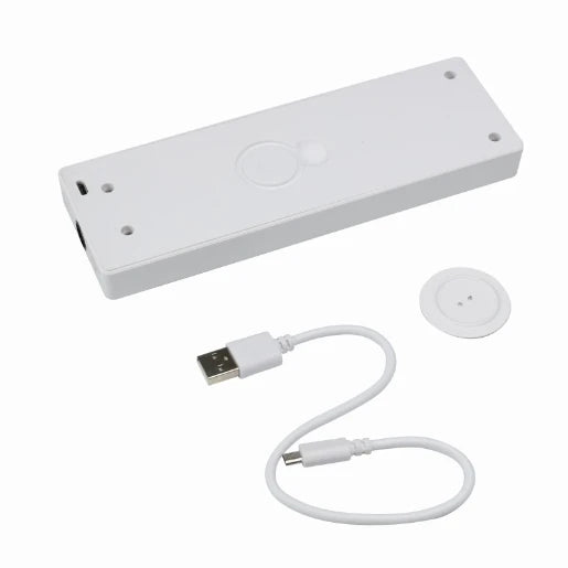 Sensorlux Cabinet Wardrobe Light 180Mm 80Lm 3000K With Dual Ir Hand Wave And Door Sensor Dimmable Rechargeable Battery