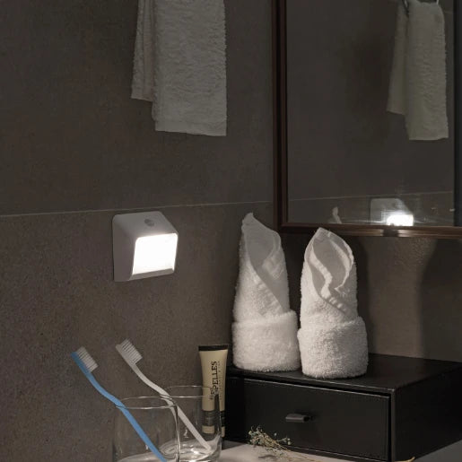 Sensorlux Cabinet Wardrobe Night Light 3000K 10-35Lm Dual Output With Pir Sensor Rechargeable Battery