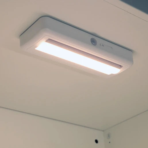 Sensorlux Cabinet Wardrobe Light 180Mm 110Lm 3000K Directional With Pir Sensor Rechargeable Battery