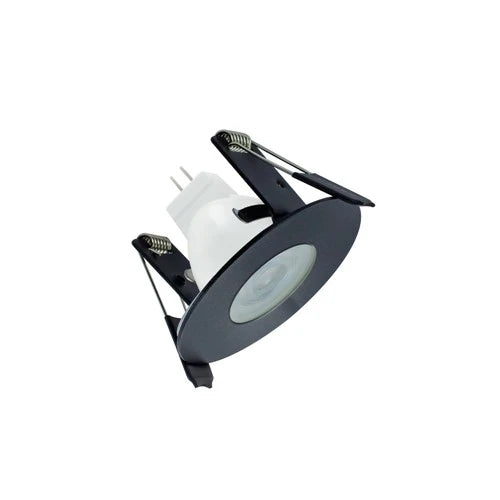 Evofire Mini Fire Rated Downlight 45Mm Cutout Ip65 Black Round Integral