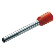 1mm² Polypropylene Insulated End Sleeve 8.2mm Pin Length Red
