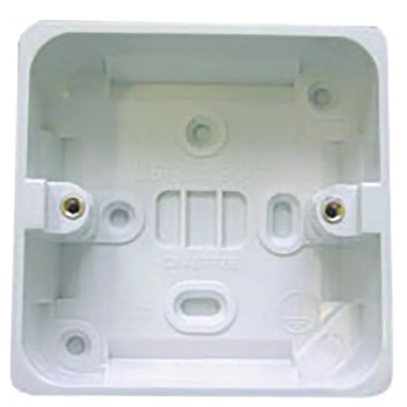 Box 1 Gang Surface Moulded 87 x 87 x 29mm White