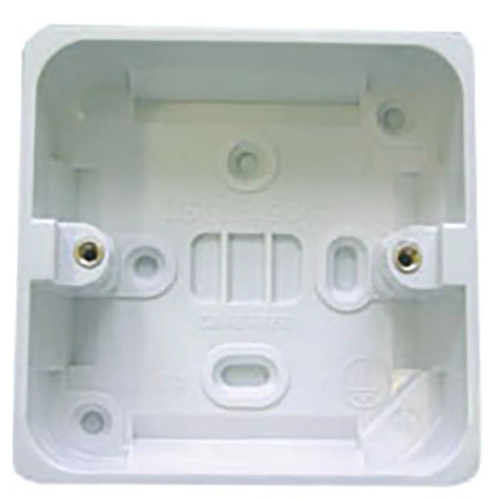 Box 1 Gang Surface Moulded 87 x 87 x 29mm White