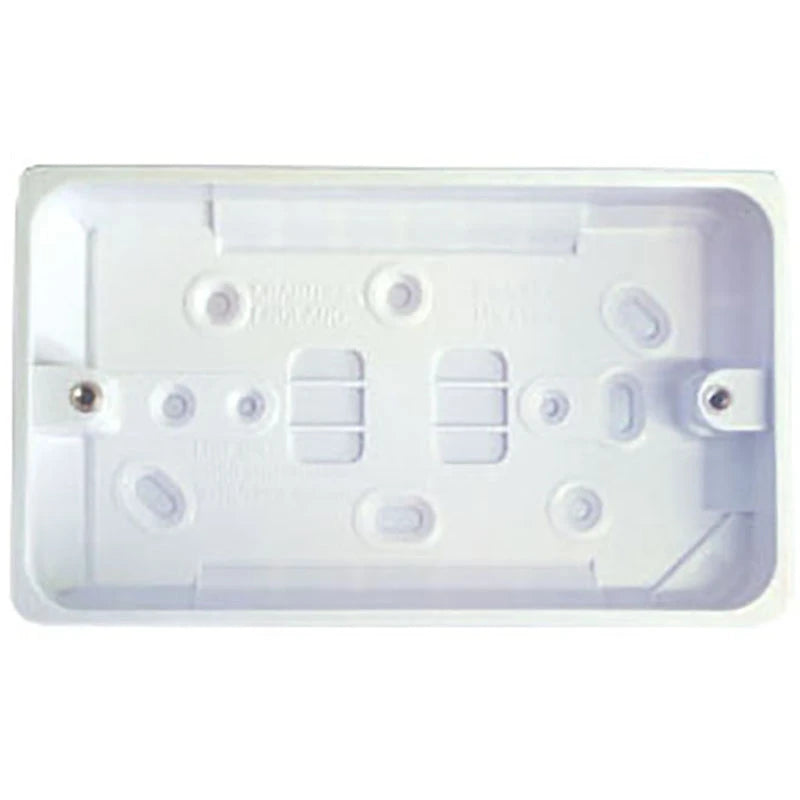 Box 2 Gang Surface Moulded 147 x 87 x 29mm White