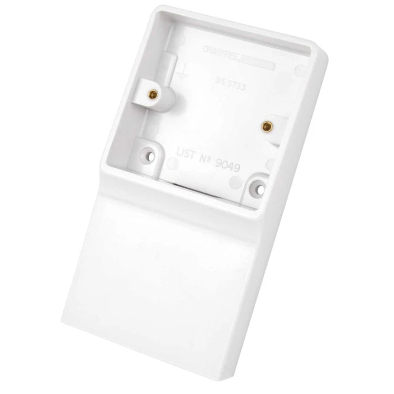 Box 1 Gang Skirting Surface Moulded 88X165X32mm White