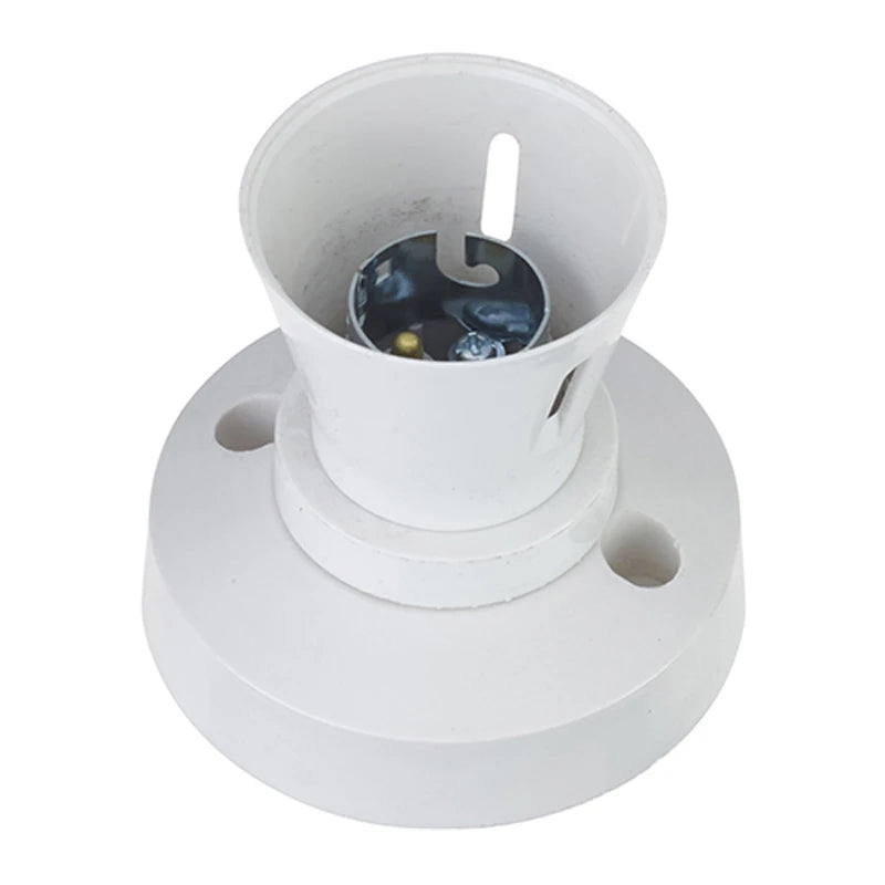 Lamp Holder Batten 3 Terminal Ho Skirt White Heat Resistant