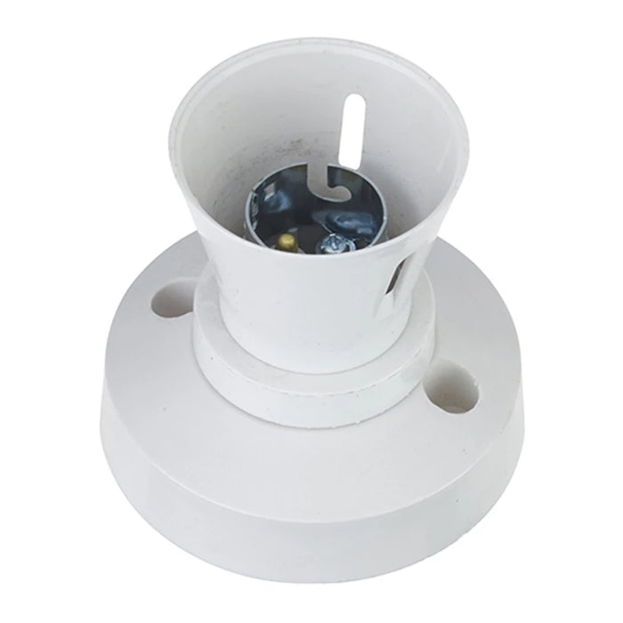 Lamp Holder Batten 3 Terminal Ho Skirt White Heat Resistant