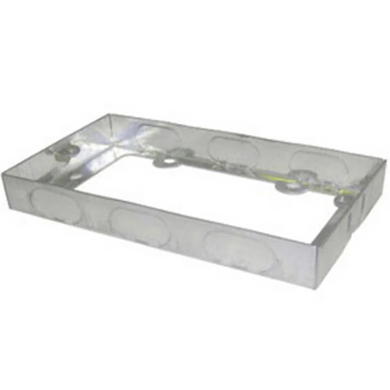 2 Gang Flush Steel Extension Box 16mm Depth
