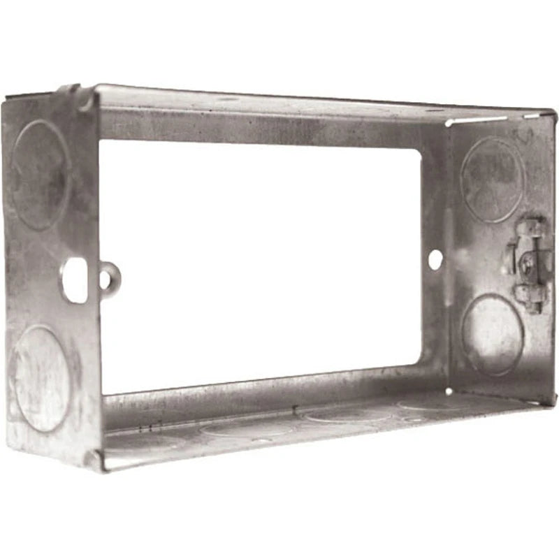 2 Gang Flush Steel Extension Box 35mm Depth