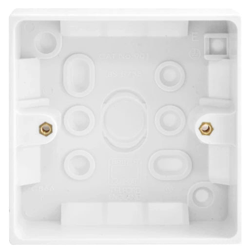 Box 1 Gang Socket Surface 86X86X32mm White