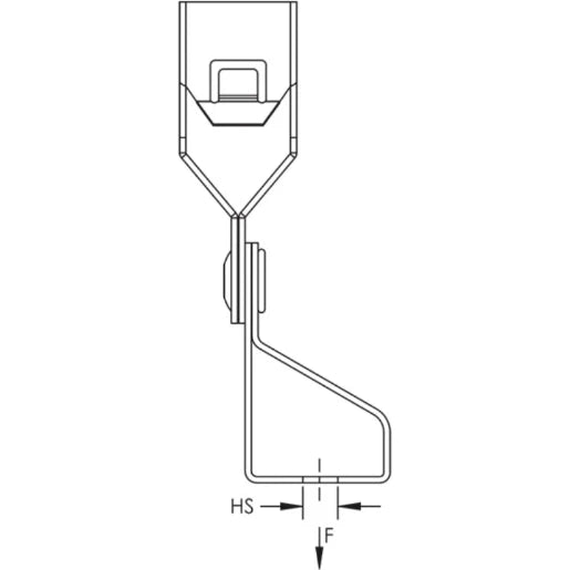 122-Ti/T Rod to Z Purlin Clip, M8 Hole, Threaded, 0.11" Max Flange