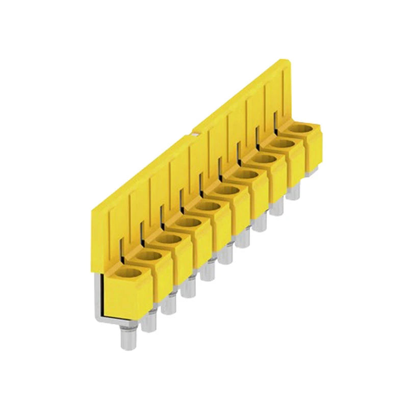 Connector Cross 10 Pole WQV 6/10 57A 77.3 x 7.6 x 18mm Yellow