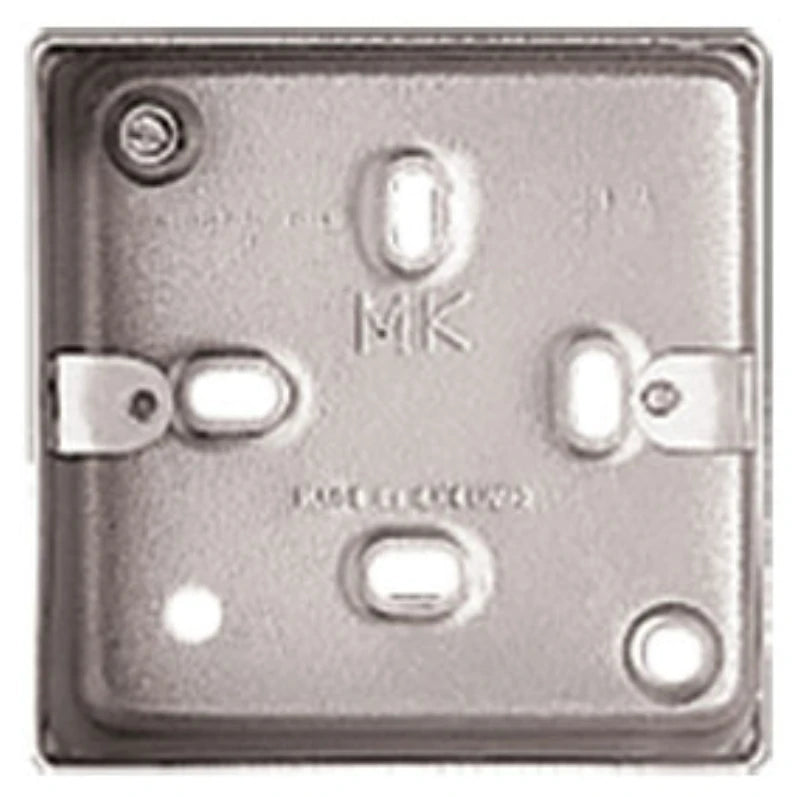 Box 1 Gang Surface No Knockouts 86 x 86 x 41mm Aluminium Square Corners