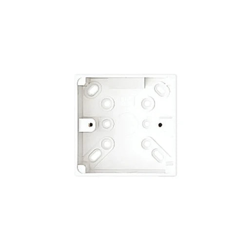 Box 1 Gang PVC Surface 87 x 87 x 32mm White 2 x 20mm Oval Push Outs