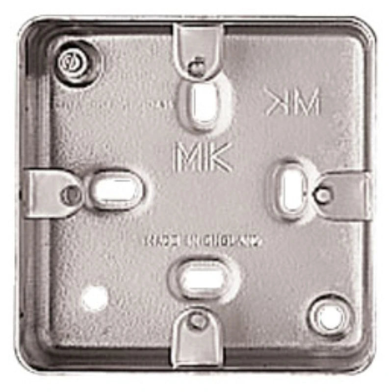 Box 1 Gang Surface 86X86X41mm Aluminium 5 X 20mm Knockouts