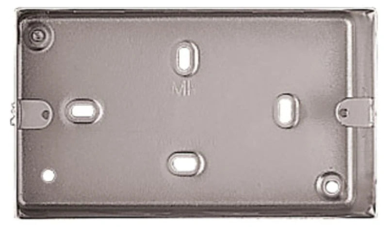 Box 2 Gang Surface 86X146X41mm Aluminium 7 X 20mm Knockouts
