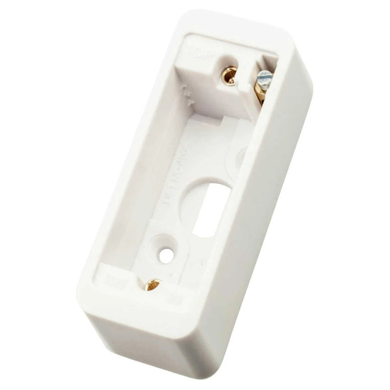 Box 1 Gang Architrave Surface Moulded 20mm White