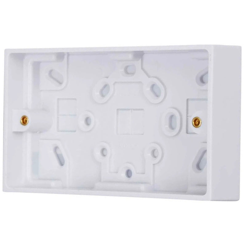 2 Gang Moulded Surface Installation Box 29mm Depth