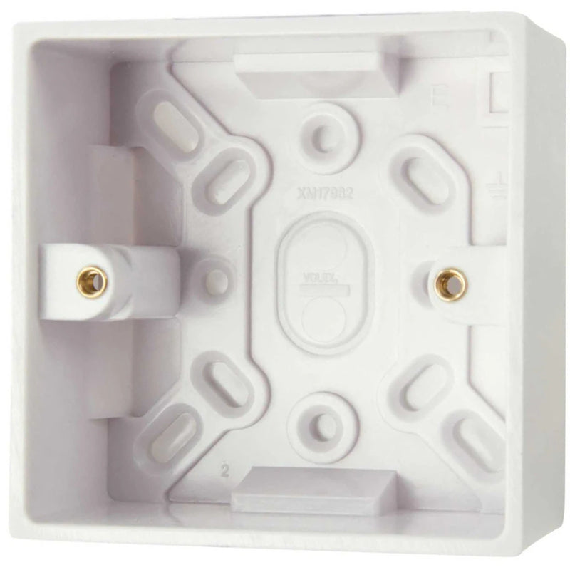 1 Gang Moulded Surface Installation Box 42mm Depth