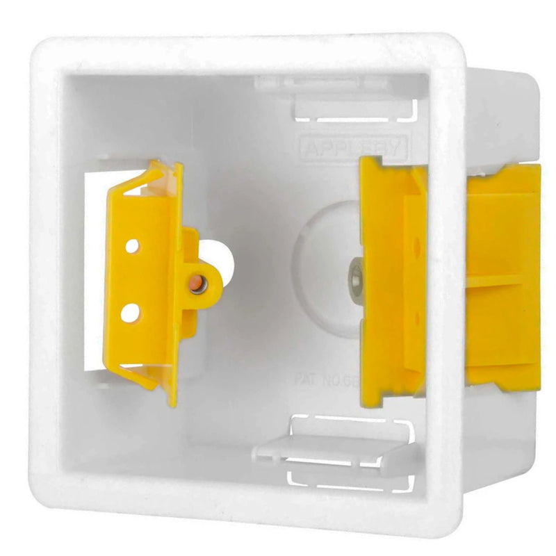 1 Gang Dry Lining Installation Box with Adjustable Lugs 47mm