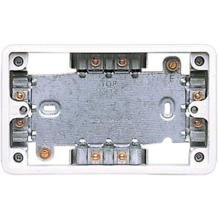 Box 2 Gang Surface Mi Cable 92X152X37mm White