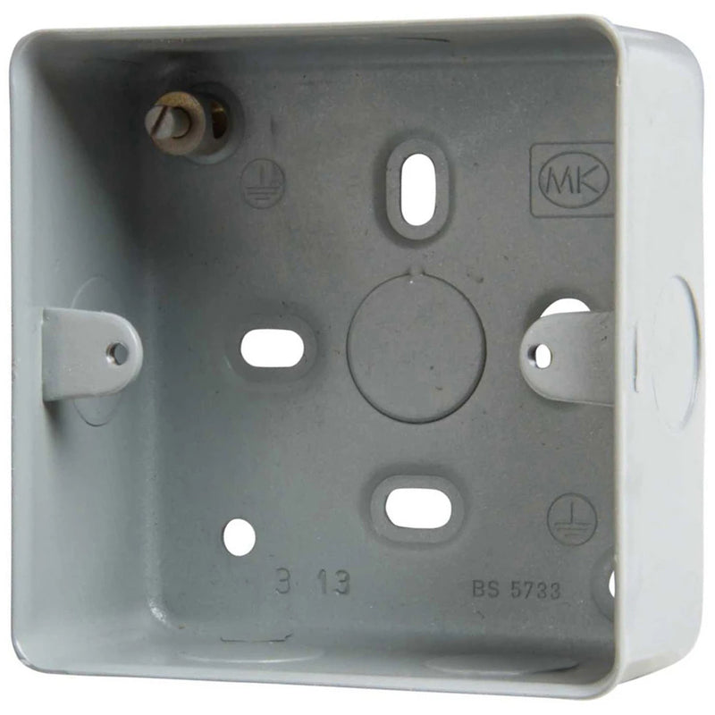 Box 1 Gang Surface 86 x 86 x 41mm Aluminium No Knockouts