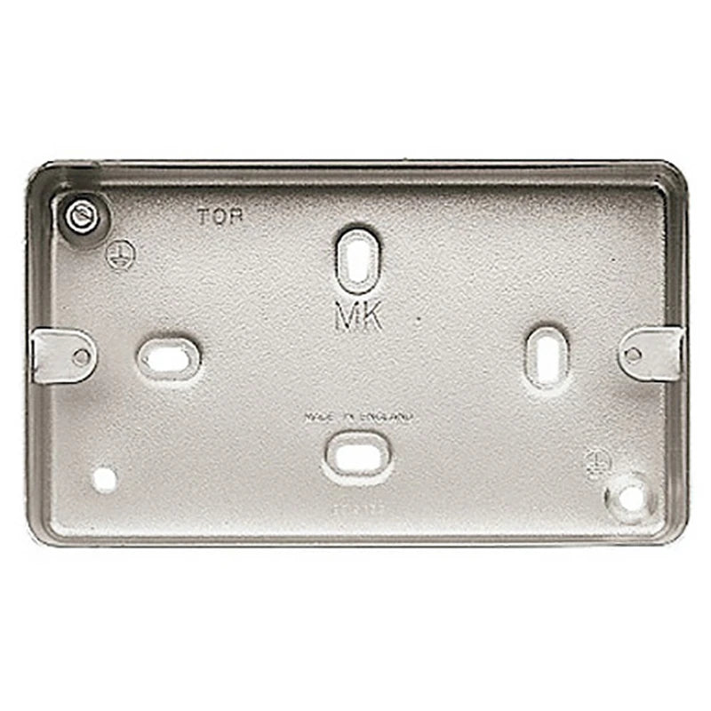 Box 2 Gang Surface 86 x 146 x 41mm Aluminium No Knockouts