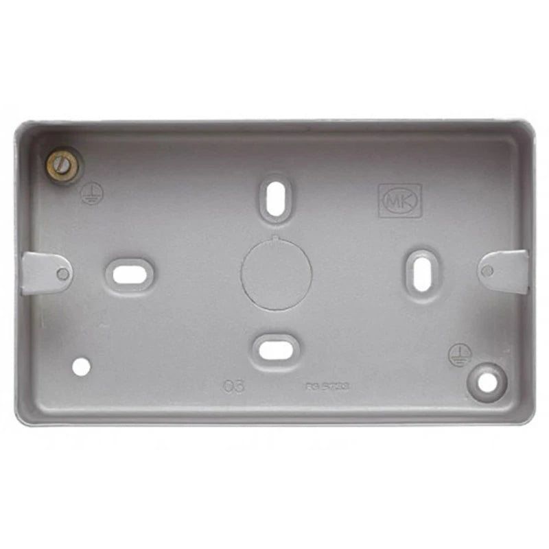 Box 2 Gang Surface 86 x 146 x 41mm Aluminium 7 x 20mm Knockouts