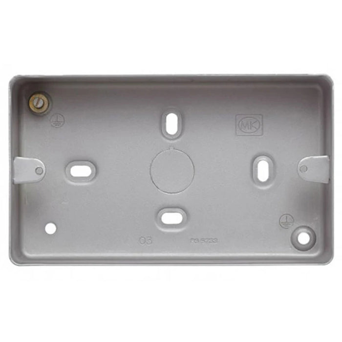 Box 2 Gang Surface 86 x 146 x 41mm Aluminium 7 x 20mm Knockouts