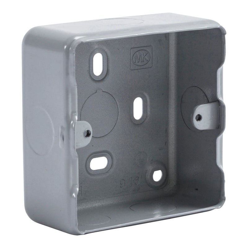 Box 1+2 Gang Surface 73 x 73 x 40mm Aluminium 5 x 20mm Knockouts