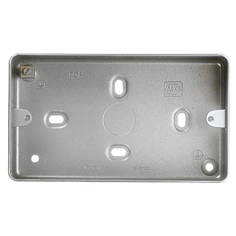 Box 2 Gang Surface 86 x 146 x 40mm Aluminium No Knockouts