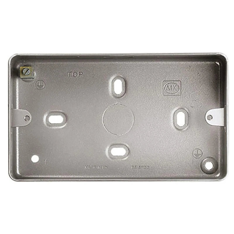 Box 2 Gang Surface 86 x 146 x 40mm Aluminium 8 x 20mm Knockouts