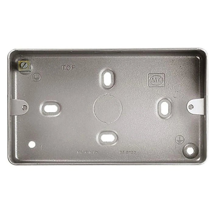 Box 2 Gang Surface 86 x 146 x 40mm Aluminium 8 x 20mm Knockouts