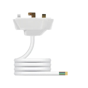 Ceiling Rose 4Pin Prewired Plugin 6A White 1mm² x 2m LSZH